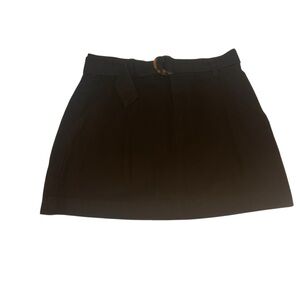 Free People Jade Belted mini skirt Denim Black ash womens size 30 NEW boho sexy